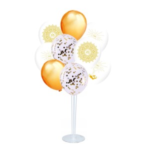Zestaw balonów komunijnych 9szt MIX + stojak na balony