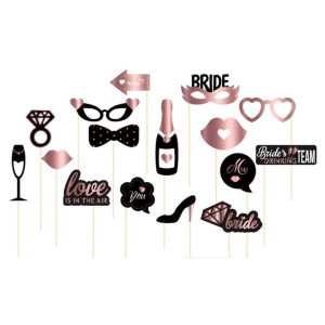 ZESTAW Rekwizyty do Zdjęć na WIECZÓR PANIEŃSKI 16szt