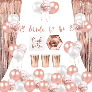 ZESTAW Dekoracji BRIDE TO BE Rose Gold Balony