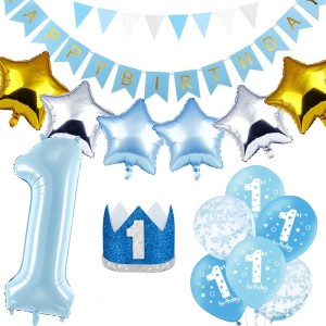 Zestaw Happy Birthday Gwiazdki i Korona