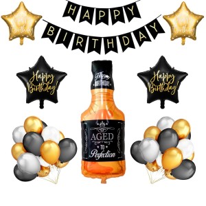 Zestaw na Urodziny Balony Whisky HAPPY BIRTHDAY