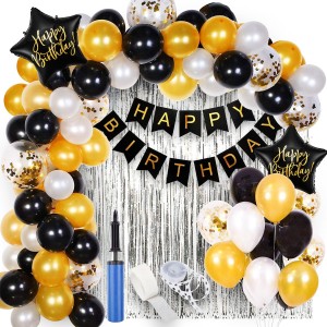 Zestaw BALONY GIRLANDA na Urodziny Kurtyna Baner