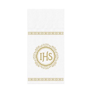 Kieszonki na sztućce na komunię IHS - 16szt