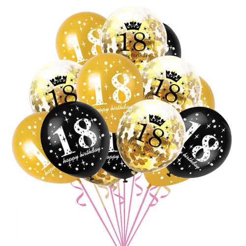 Balony na 18 Urodziny - 15szt.jpg