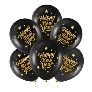 Balony Happy New Year Zestaw - 6szt