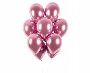 Balony Glossy Chrom 30cm 10szt - Rose Gold