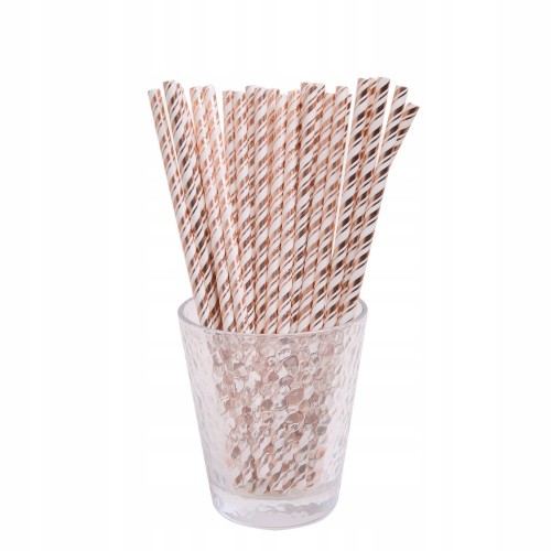 Slomki-Papierowe-w-paski-Rose-Gold-20cm-10szt.jpg