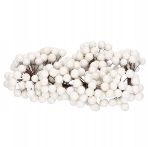 JARZĘBINA BIAŁA kulki na choinkę stroiki 120szt