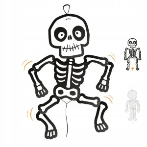 Wiszący Szkielet Kościotrup na Halloween - 85cm