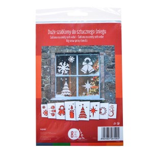 Szablony do sztucznego śniegu -- 8szt - A4