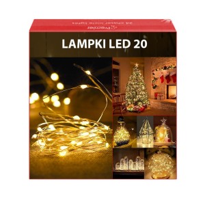 Lampki na Choinkę LED Ciepłe lampki na druciku - 20szt