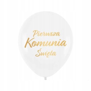 Balony na Komunię Pierwsza Komunia Święta 30cm 6szt