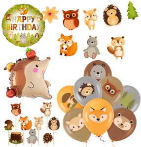 Balony na Urodziny LEŚNI PRZYJACIELE Zwierzaki ZOO - 20szt