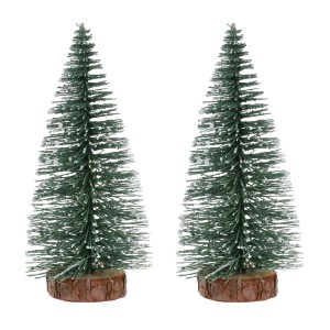Miniaturowe Choinki Sosny z drewnianą podstawką 15cm - 2szt
