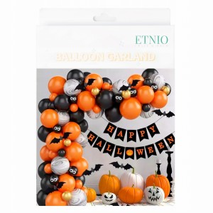 ZESTAW BALONÓW na HALLOWEEN GIRLANDA BALONOWA NIETOPERZE BANER - 80szt