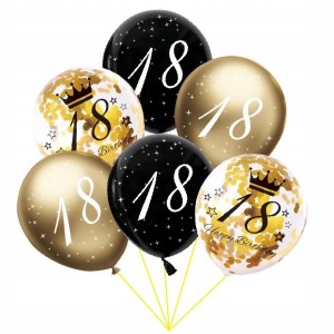 Zestaw balonów na 18 Urodziny 30cm 6szt