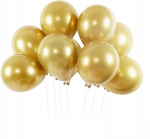 Balony złote Chrom 15cm 30szt