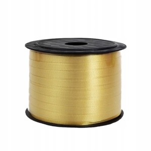 Wstążka dekoracyjna do balonów 5mm 90m - matowa złota