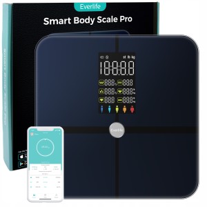 Smart waga łazienkowa analityczna Everlife FI2319B czarna