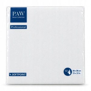 Profesjonalne Serwetki Gastronomiczne Białe SOFTPOINT 38cm x 38cm