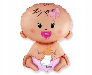 BALON FOLIOWY BOBAS Baby Girl na Urodziny - 60cm