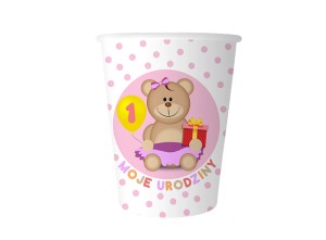 Kubeczki Papierowe MOJE URODZINY Roczek 6szt