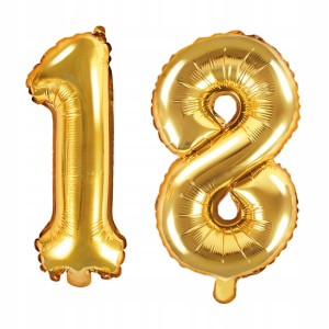 MAŁA OSIEMNASTKA 18 URODZINY BALONY Foliowe 40cm