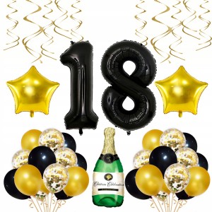 Zestaw dekoracji na 18 Urodziny Balony i Świderki