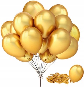Balony Metaliczne -- 50szt -- 27cm - Złote