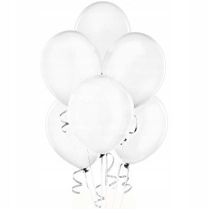 Balony białe lateksowe pastelowe 27cm 25szt