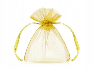 Woreczki z organzy na podarunki Złote - 10szt