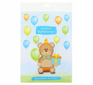 Drzewko życzeń MOJE 1 URODZINY Blue