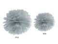 Pompon bibułowy, szary, 35cm_15535