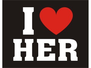 Naklejki na buty I love her