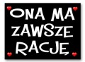 Naklejki na buty - Ona ma zawsze rację - 2 szt_11000