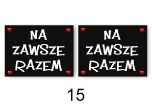 Naklejki na buty - Na zawsze razem czarne - 2 szt