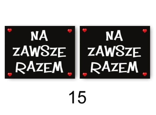 Naklejki na buty - Na zawsze razem czarne - 2 szt_11019