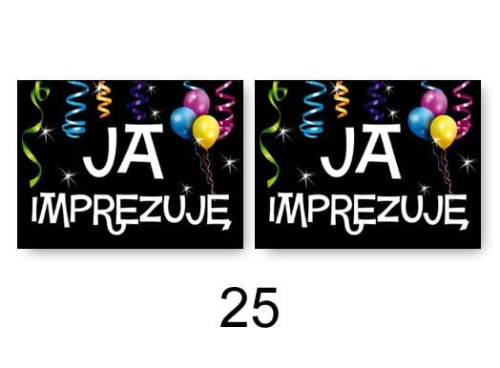 Naklejki na buty 2 szt - Ja imprezuję_11059