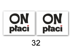 Naklejki na buty On płaci 2 szt
