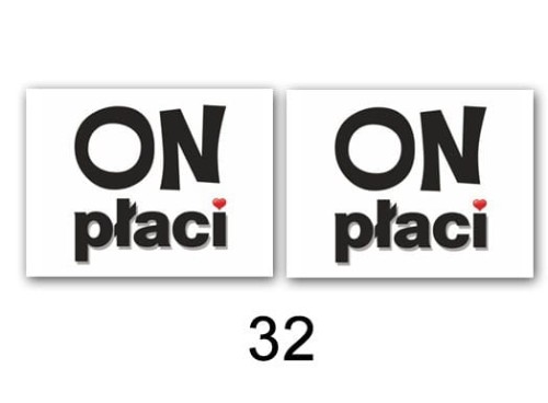 Naklejki na buty On płaci 2 szt_11087