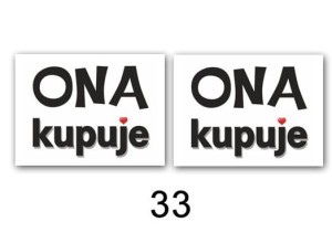 Naklejki na buty Ona kupuje 2 szt
