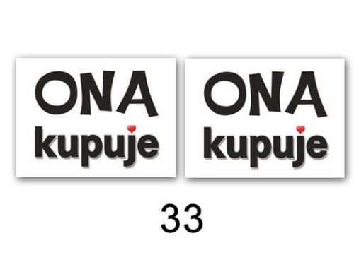 Naklejki na buty Ona kupuje 2 szt_11091