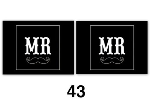 Naklejki na buty MR wąsy 2 szt_11131