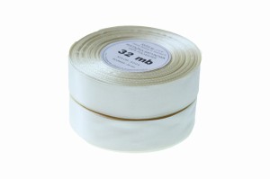 Wstążka satynowa Kremowa 6mm 32m