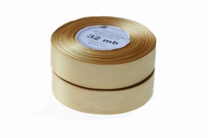Wstążka satynowa Złoty Jasny 6mm 32m