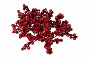 Świąteczne gałązki z owocami jarzębiny -- 4 sztuki