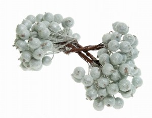 JARZĘBINA SREBRNE Kulki Drucik do dekoracji 120szt